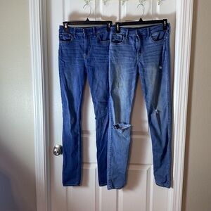 Hollister High Rise Super Skinny Jeans Lot of 2 size 26 and size 27 Denim